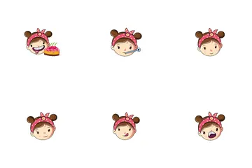 Girl Face Icon Pack