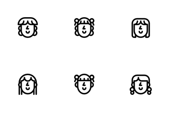 Girl Hairstyle Icon Pack