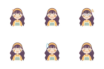 Girls Expression Icon Pack