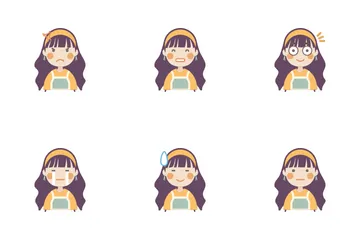 Girls Expression Icon Pack