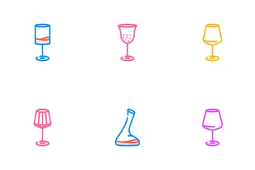 Glass Wine Red Wineglass Drink Icon Pack