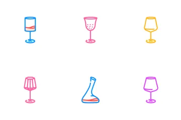 Glass Wine Red Wineglass Drink Icon Pack