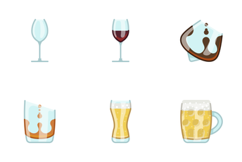 Glasses & Drinks Icon Pack