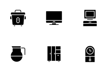 Eletrodomésticos - Glifo Pacote de Ícones