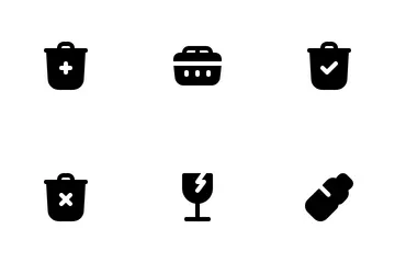 Residuos (Glifo) Paquete de Iconos