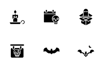 Halloween - Glifo Paquete de Iconos