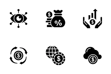 Glifo de inversión Paquete de Iconos