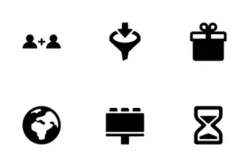 Marketing e Publicidade (Glifo) V.1 Icon Pack