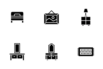 Muebles - Glifo Paquete de Iconos