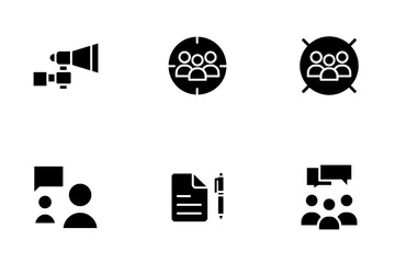 Anuncio - Glifo Paquete de Iconos