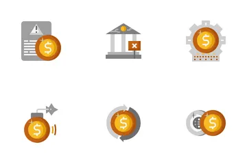Globale Finanzkrise Symbolpack