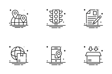 Globale Logistik Symbolpack