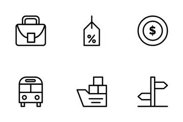 Globale Logistik Symbolpack