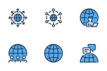 Globales Geschäft Symbolpack