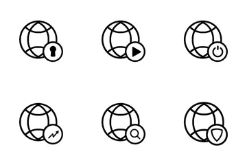 Globe Network Icon Pack