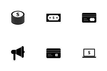 Glyphe bancaire Pack d'Icônes