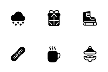 Glyphe d'hiver Pack d'Icônes