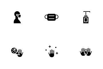 Coronavirus (glyphe) Pack d'Icônes