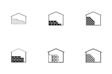 GLYPHE DE MUR DE BRIQUES Pack d'Icônes