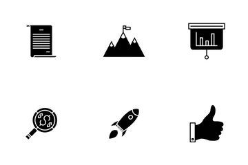 Goal Startup Business Solution Icon Pack