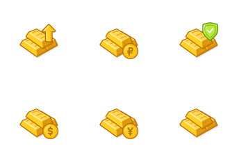 Gold Bars Icon Pack