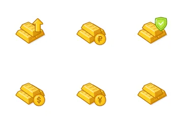 Gold Bars Icon Pack