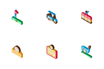 Golf Game Equipment Icon Pack
