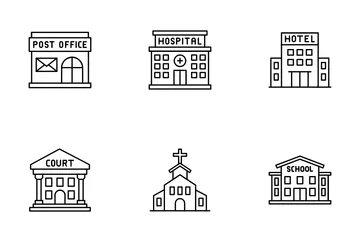 Government And Public Buildings Icon Pack