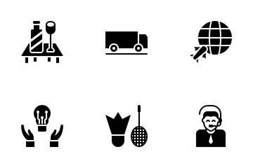 Government Support For Business Icon Pack