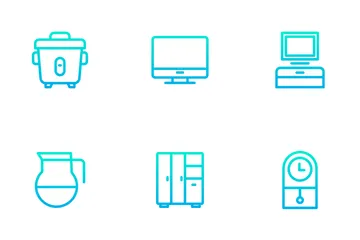 Eletrodomésticos - Gradiente de contorno Pacote de Ícones