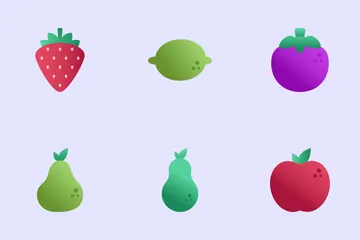 Gradiente de frutas Paquete de Iconos