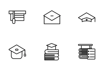 Graduation Gown Icon Pack