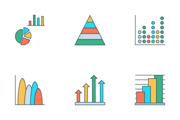 Grafici e diagrammi aziendali Icon Pack