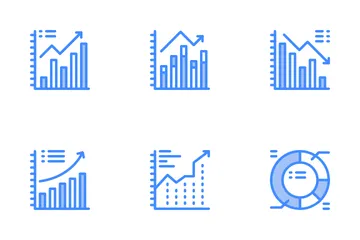 Gráfico e diagrama de negócios Pacote de Ícones