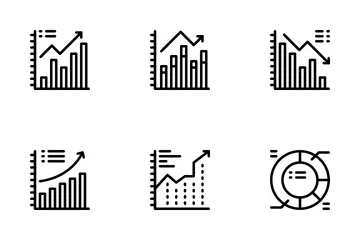 Gráfico e diagrama de negócios Pacote de Ícones