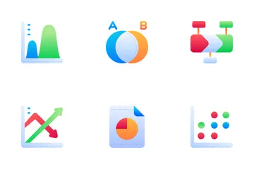 Gráfico e gráfico de negócios Pacote de Ícones