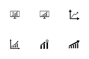 Gráfico financiero Paquete de Iconos