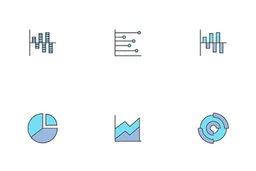 Gráfico y tabla de datos Paquete de Iconos