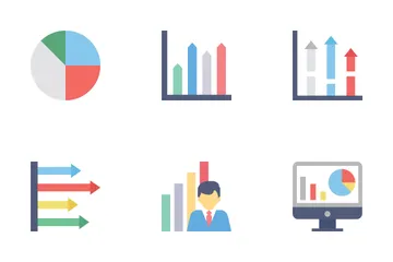 Gráficos e diagramas de negócios Pacote de Ícones