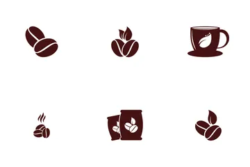 Granos de café Paquete de Iconos