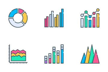 Graph und Diagramm Symbolpack
