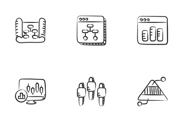 Diagramme und Diagramme Symbolpack