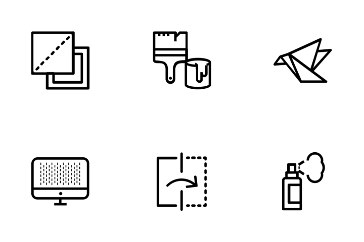 Icon Set Graphic Design Tools. related to Graphic Design Tools