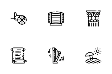 Greece Country History Icon Pack