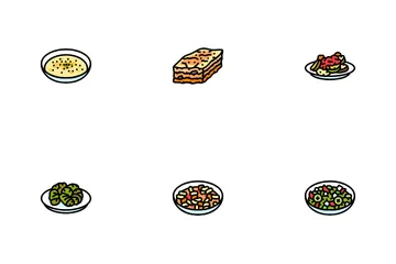 Greek Cuisine Food Lunch Icon Pack