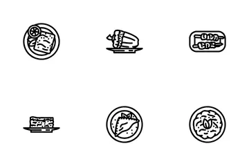 Greek Cuisine Food Salad Icon Pack