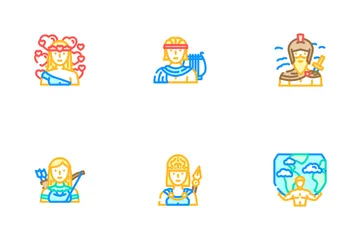 Greek God Zeus, Hera, Poseidon Icon Pack