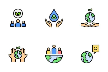 Green Energy And Sustainable Earth Icon Pack