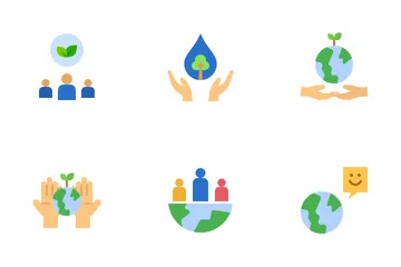 Green Energy And Sustainable Earth Icon Pack