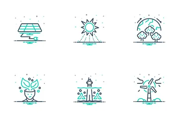 Green Energy Mix Icon Pack